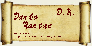 Darko Martać vizit kartica